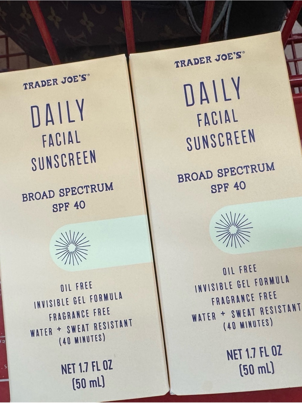 Trader Joe's Daily Facial Sunscreen SPF 40 — Cream
